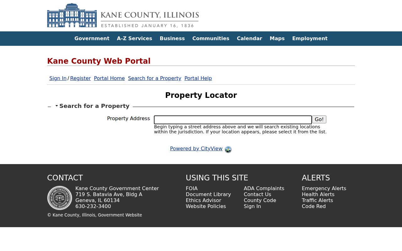 Bartlett street directory Kane property address locator